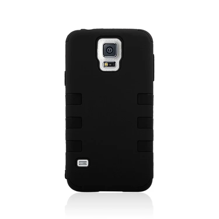 Impact Resistant Silicone + PC Hybird Case for Samsung Galaxy S5 G900 - Black
