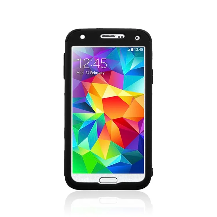 Impact Resistant Silicone + PC Hybird Case for Samsung Galaxy S5 G900 - Black