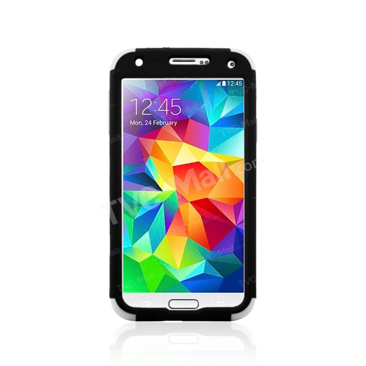 Impact Resistant Silicone + PC Hybird Cover for Samsung Galaxy S5 G900 - White