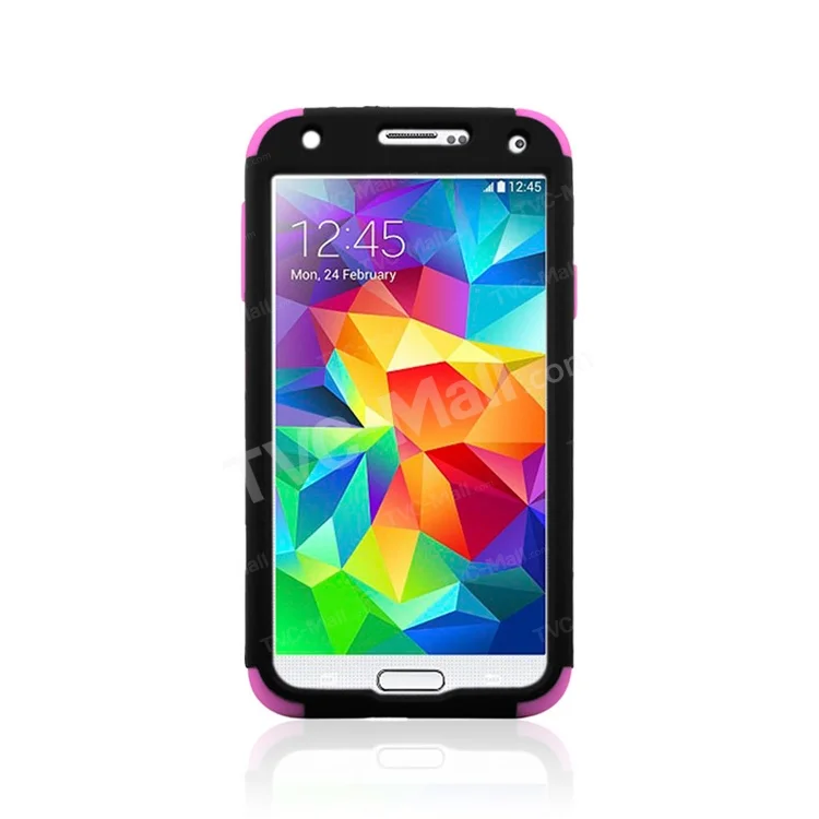 Impact Resistant Silicone + PC Hybird Shell for Samsung Galaxy S5 G900 - Red