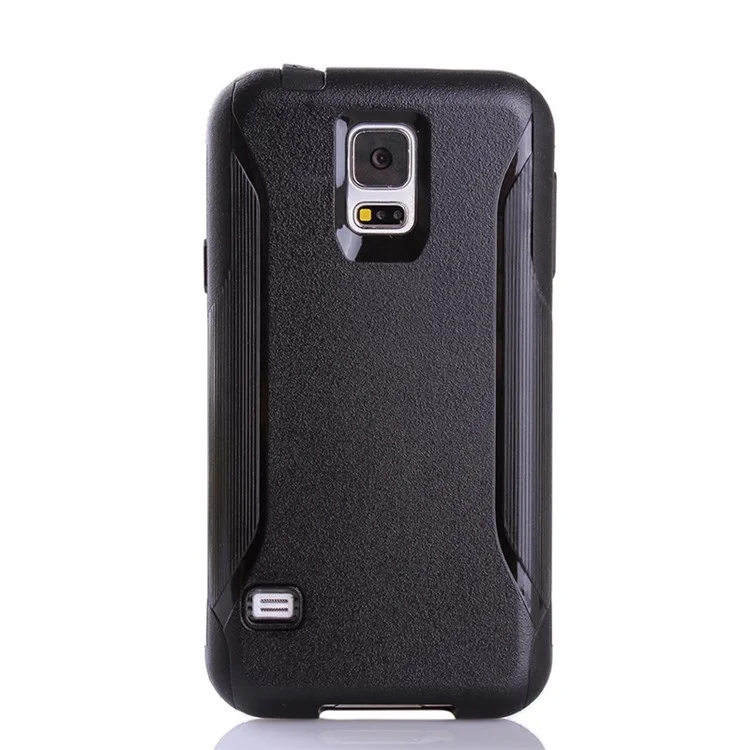 Shockproof Dirt-proof PC + TPU Hybrid Protector Case for Samsung Galaxy S5 G900 - Black