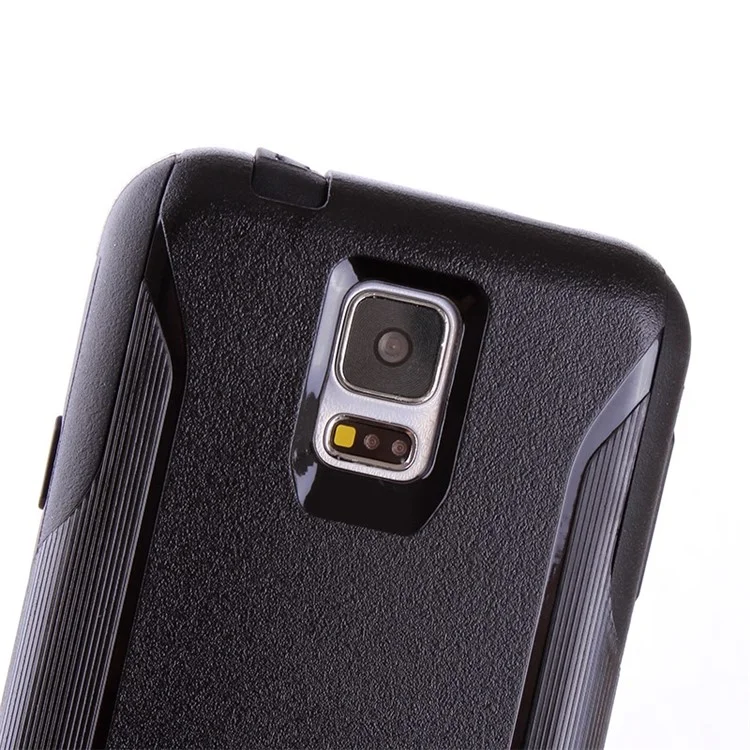 Shockproof Dirt-proof PC + TPU Hybrid Protector Case for Samsung Galaxy S5 G900 - Black