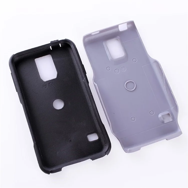 Shockproof Dirt-proof PC + TPU Hybrid Back Cover for Samsung Galaxy S5 G900 - Grey / Black