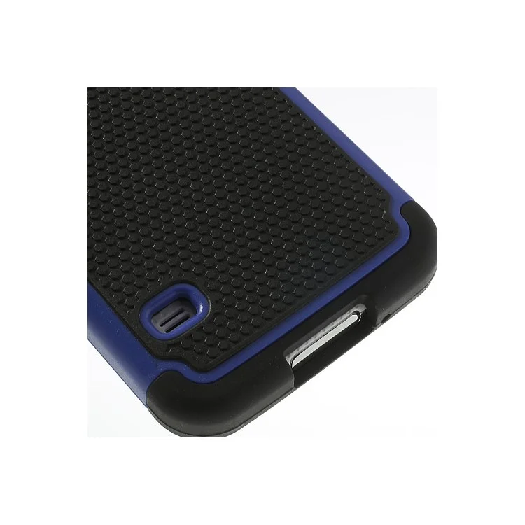 For Samsung Galaxy S5 G900 G900K G900M 2 in 1 Detachable Football Grain PC + Silicone Hybrid Case - Blue