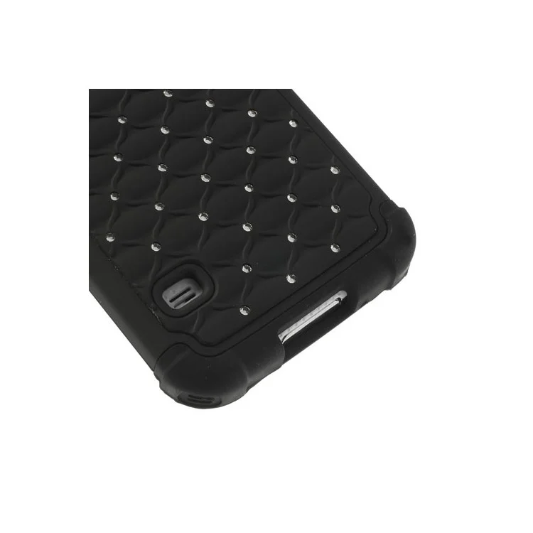 For Samsung Galaxy S5 G900 Rhinestone Starry Sky Design PC & Silicone Hybrid Case - Black