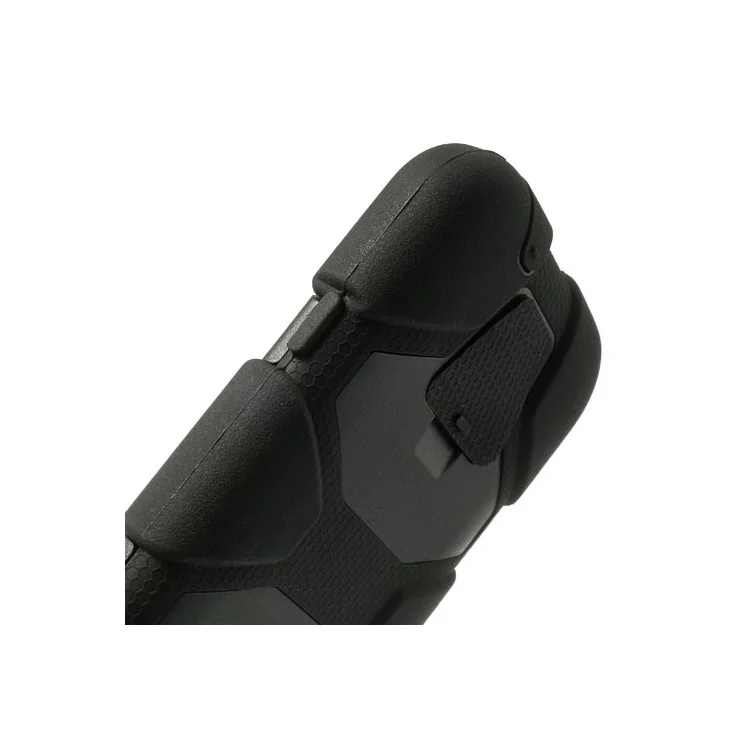 Black 3 in 1 Military Duty Silicone & PC Hybrid Case for Samsung Galaxy S5 G900 w/ Belt Clip