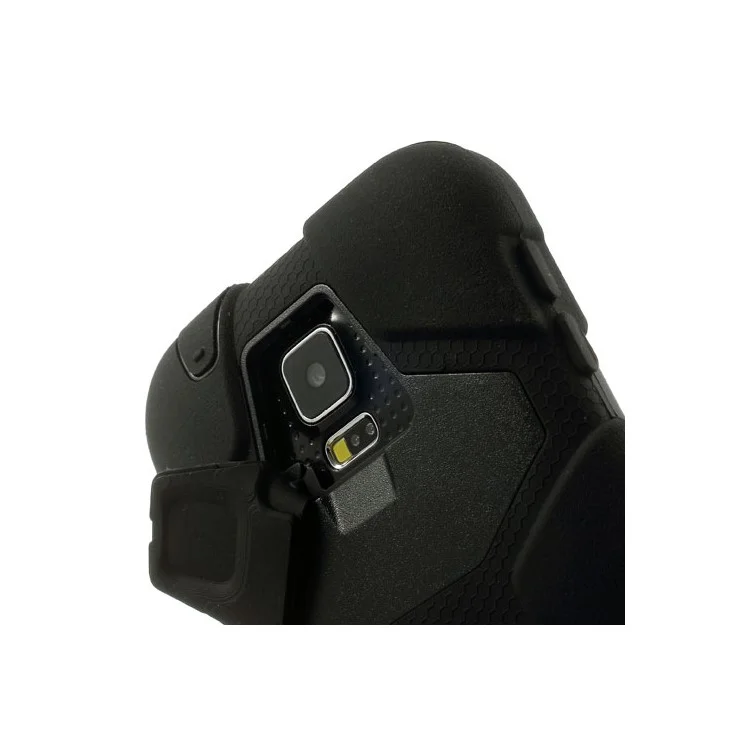 Black 3 in 1 Military Duty Silicone & PC Hybrid Case for Samsung Galaxy S5 G900 w/ Belt Clip