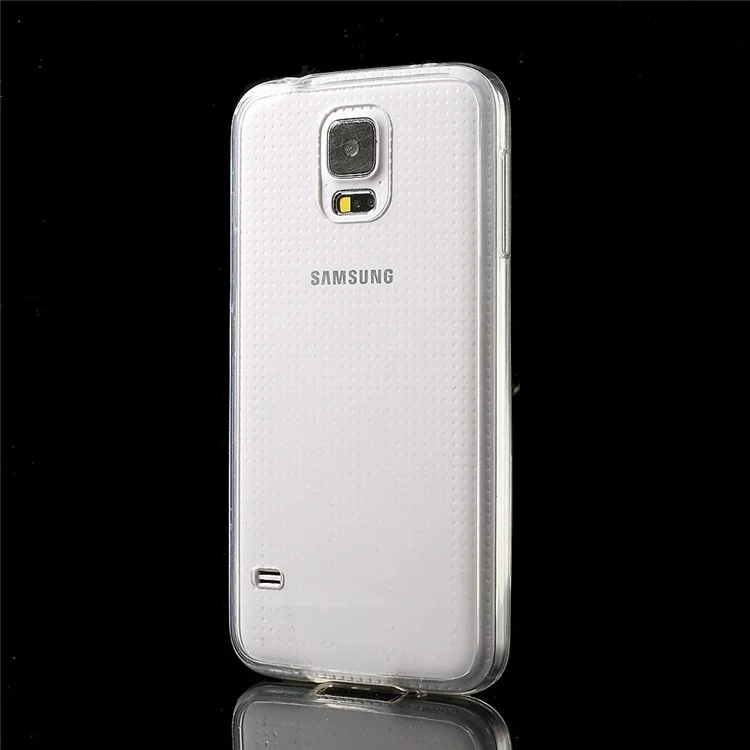 For Samsung Galaxy S5 G900 G900M Glossy Crystal Clear Acrylic + TPU Hybrid Case - Transparent