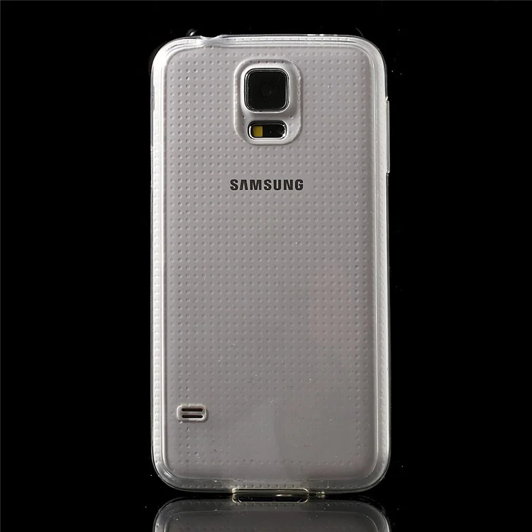 For Samsung Galaxy S5 G900 G900M Glossy Crystal Clear Acrylic + TPU Hybrid Case - Transparent