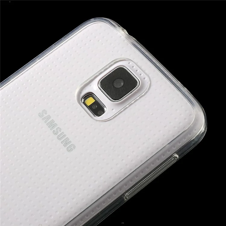 For Samsung Galaxy S5 G900 G900M Glossy Crystal Clear Acrylic + TPU Hybrid Case - Transparent