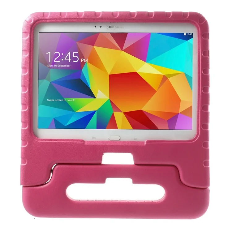 Lightweight Kids Thick EVA Foam Handle Stand Case for Samsung Galaxy Tab 4 10.1 T530 T531 T535 - Rose
