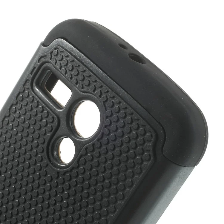 Football Texture PC + Silicone Hybrid Case for Motorola Moto G DVX XT1032 - Black