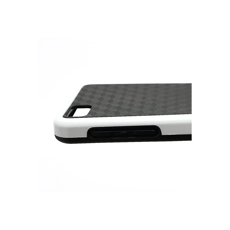 Cube Design TPU & Plastic Hybrid Case for BlackBerry Z10 BB 10 - Black / White