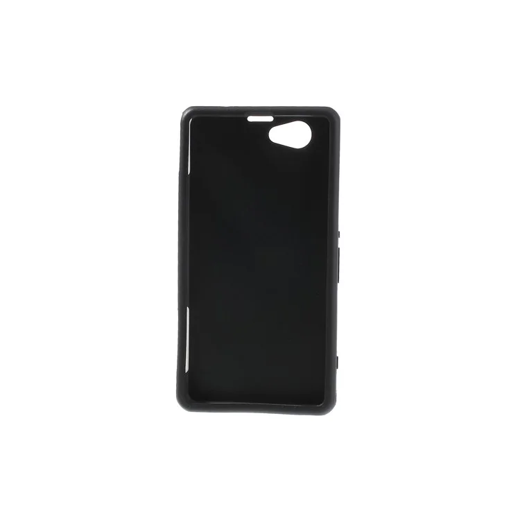 3D Cube Plastic & TPU Hybrid Cover for Sony Xperia Z1 Compact D5503 - Black / White