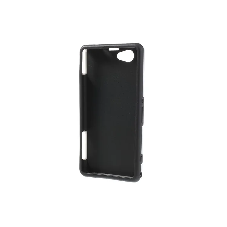3D Cube Plastic & TPU Hybrid Cover for Sony Xperia Z1 Compact D5503 - Black / White