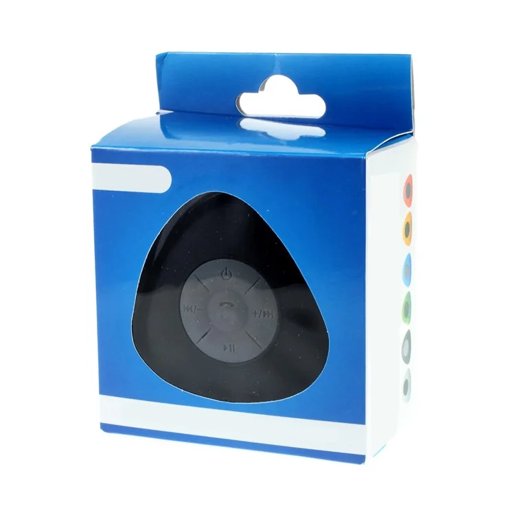 Mini Suction Cup Wireless Bluetooth Waterproof Speaker with MIC - Black