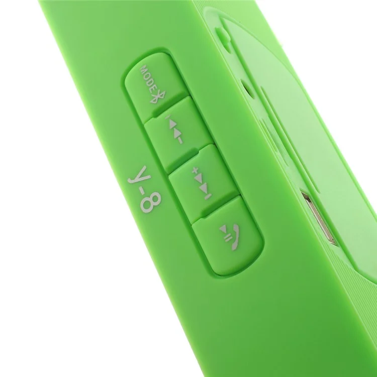 Green Y8 Portable Super Bass Bluetooth Speaker with MIC Support FM / U Disk / TF Card / AUX-input