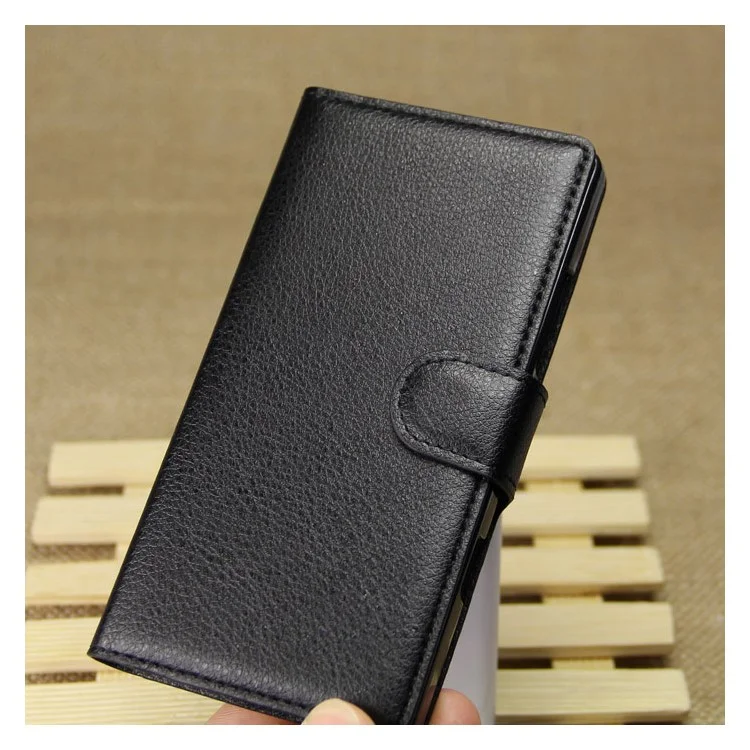 Litchi Grain Leather Wallet Case for Nokia Lumia 930 / Lumia Icon 929 - Black