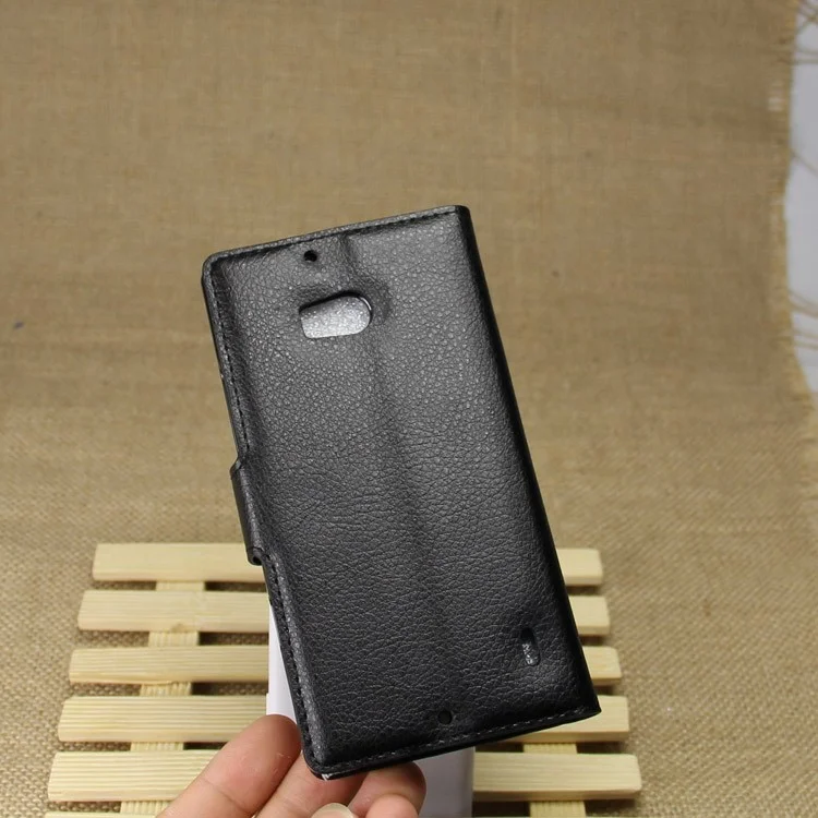 Litchi Grain Leather Wallet Case for Nokia Lumia 930 / Lumia Icon 929 - Black