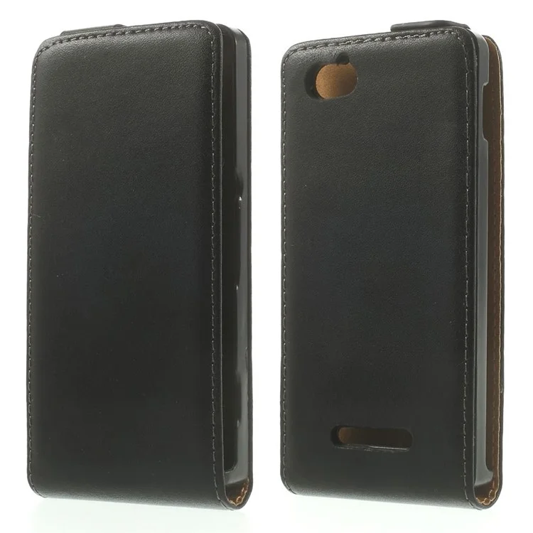 Genuine Split Leather Vertical Flip Cover for Sony Xperia M C1905 C2004