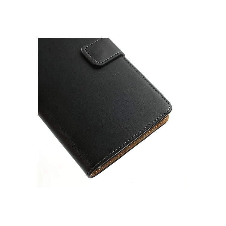 Black Premium Leather Wallet Case w/ Stand for Sony Xperia Z1 Honami C6903 C6902 L39h