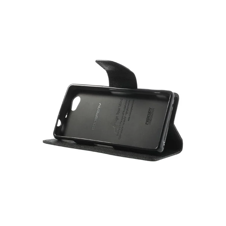 Mercury for Sony Xperia Z1 Compact D5503 Fancy Diary Leather Case Stand - Black