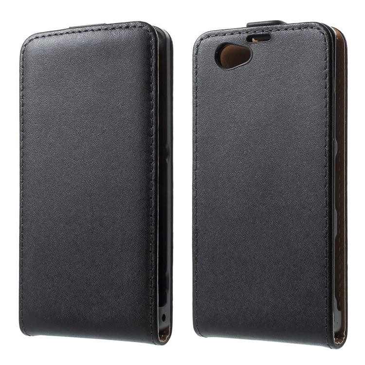Genuine Split Leather Vertical Flip Case for Sony Xperia Z1 Compact D5503