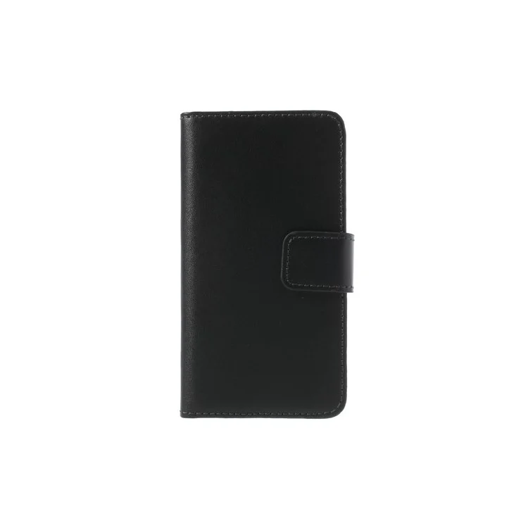Genuine Split Leather Diary Case for Sony Xperia Z1 Compact D5503 - Black