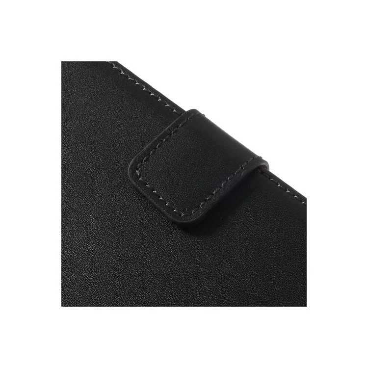 Genuine Split Leather Diary Case for Sony Xperia Z1 Compact D5503 - Black