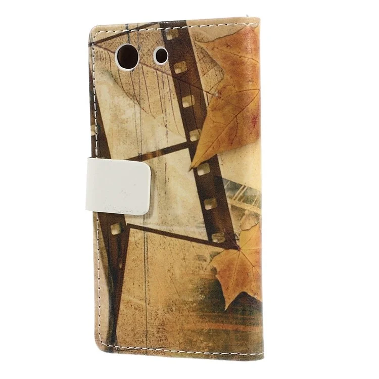 Eiffel Tower & Maple Leaves for Sony Xperia Z3 Compact D5803 Magnetic Leather Stand Case