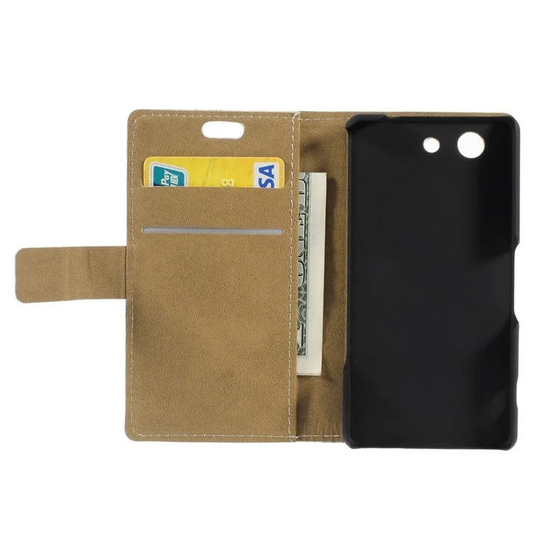 Eiffel Tower & Maple Leaves for Sony Xperia Z3 Compact D5803 Magnetic Leather Stand Case