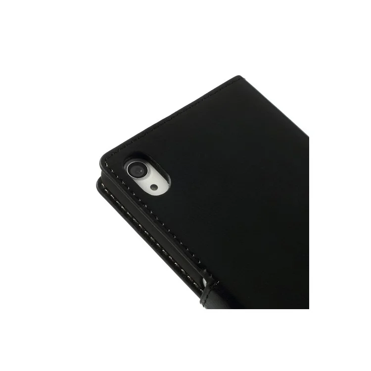 Crazy Horse for Sony Xperia Z2 D6502 D6503 D6543 Flip Leather Card Holder Case - Black