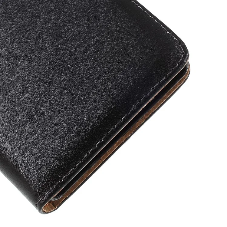 Genuine Split Leather Flip Case for Sony Xperia Z2 D6502 D6503 D6543 w/ Stand - Black