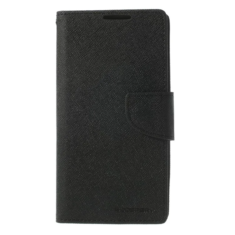 Mercury Fancy Diary Leather Wallet Stand Case for Sony Xperia Z2 D6502 D6503 D6543 - Black