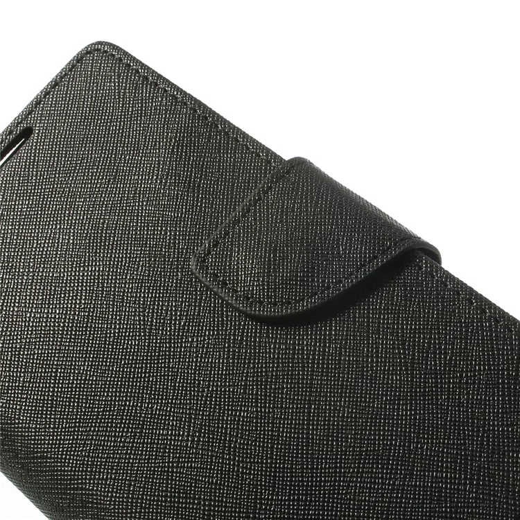 Mercury Fancy Diary Leather Wallet Stand Case for Sony Xperia Z2 D6502 D6503 D6543 - Black