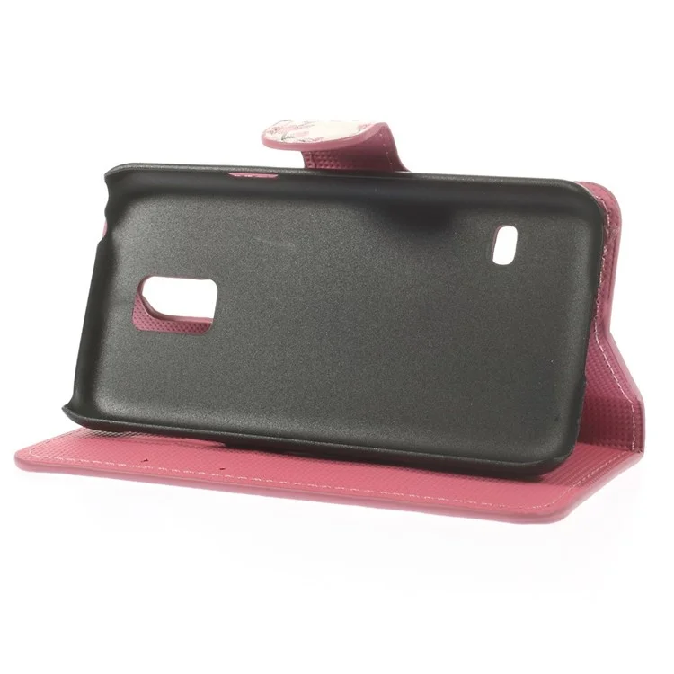 Plum Blossom Stand Leather Card Holder Cover for Samsung Galaxy S5 mini SM-G800