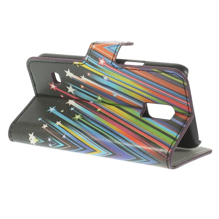 Meteor Shower Wallet Leather Magnetic Cover w/ Stand for Samsung Galaxy S5 mini SM-G800