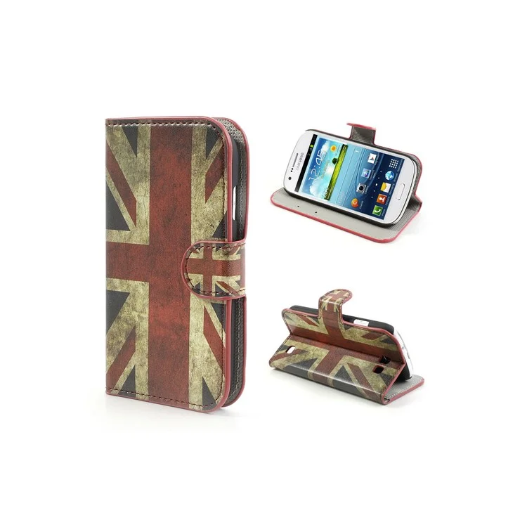 Union Jack Leather Wallet Case Stand for Samsung Galaxy Express I8730