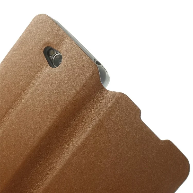 Doormoon Genuine Leather Case Card Holder for LG L70 D320 D320N - Brown