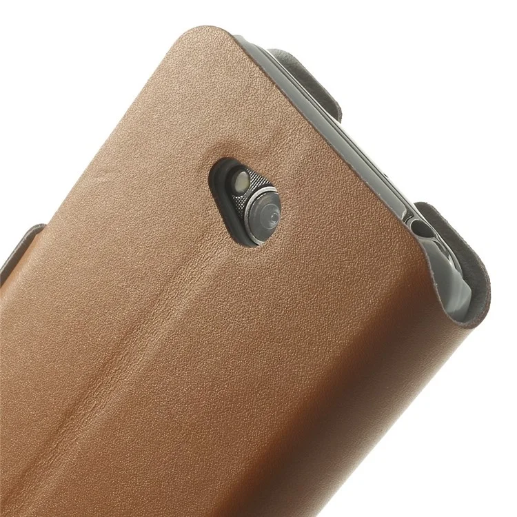 Doormoon Genuine Leather Case Card Holder for LG L70 D320 D320N - Brown