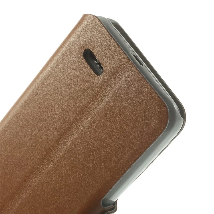 Doormoon Genuine Leather Case Card Holder for LG L70 D320 D320N - Brown