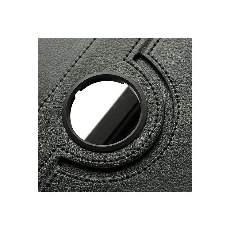 360 Degree Rotary Stand Litchi Leather Case with Elastic Strap for Samsung Galaxy Note 8.0 N5100 N5110 - Black