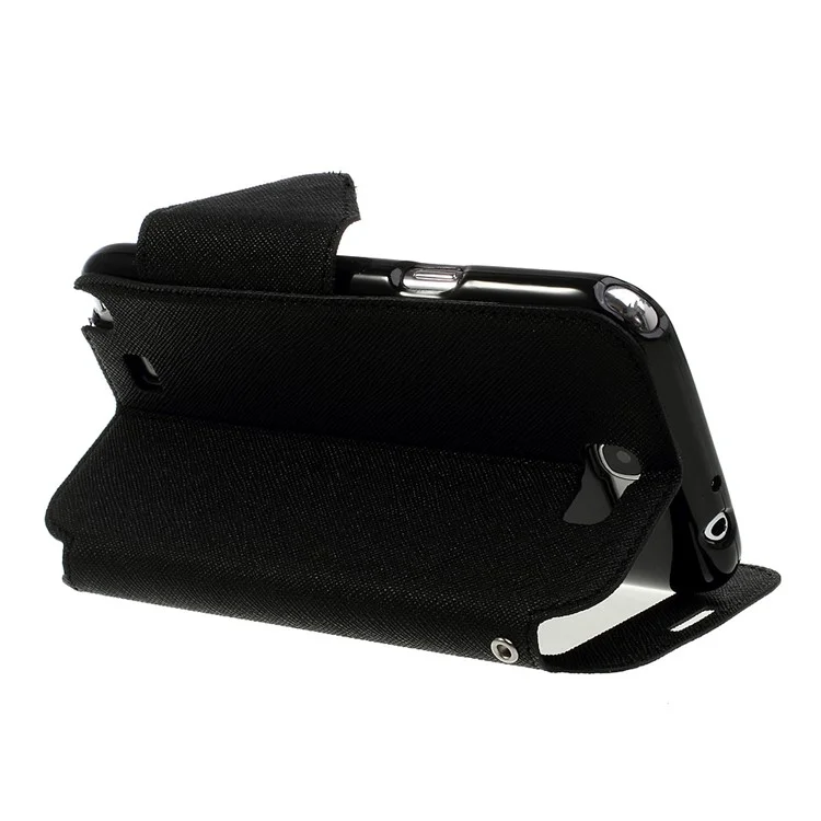 Roar Korea Diary View Window Leather Case for Samsung Galaxy Note 2 II N7100 - Black