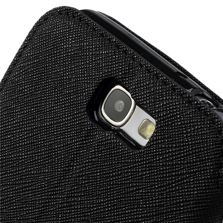 Roar Korea Diary View Window Leather Case for Samsung Galaxy Note 2 II N7100 - Black