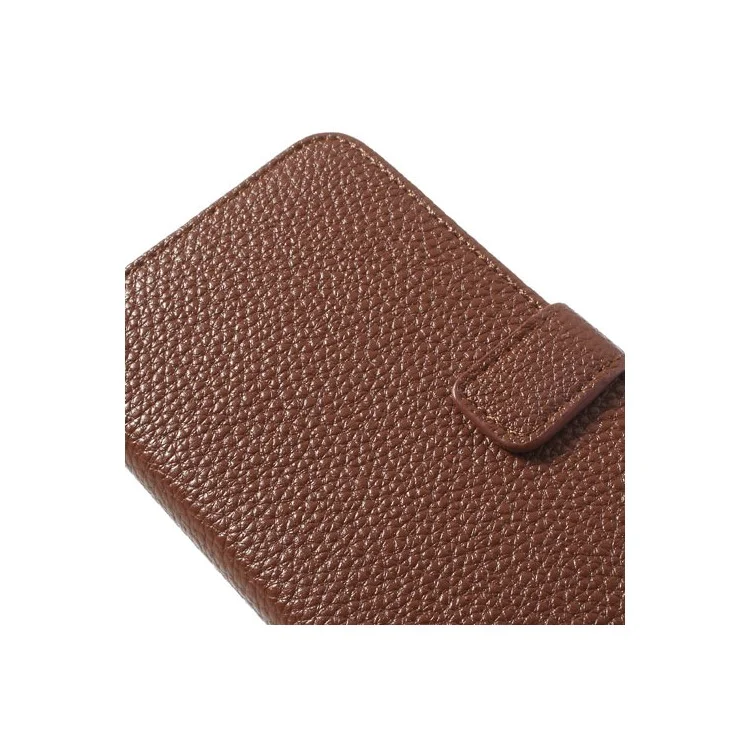 Brown for HTC One M8 Litchi Leather Card Slots Stand Cover