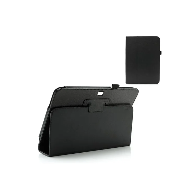 Black Litchi Leather Stand Case for Samsung Galaxy Tab 3 10.1 P5200 P5210