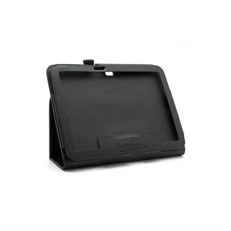 Black Litchi Leather Stand Case for Samsung Galaxy Tab 3 10.1 P5200 P5210