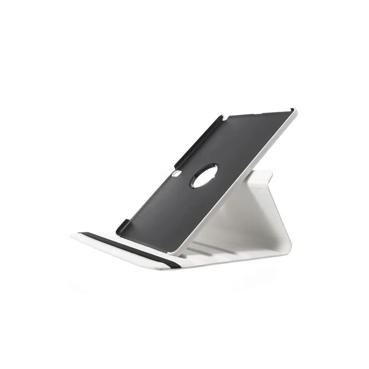 White for Samsung Galaxy Note Pro 12.2 P900 / Tab Pro 12.2 T900 Lychee Leather Shell w/ 360 Rotation Stand
