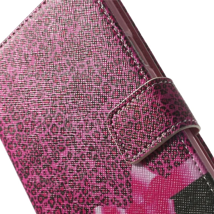 Leopard & Bowknot Wallet Leather Stand Case for Samsung Galaxy S5 G900