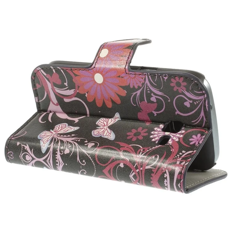Butterfly & Flower for Samsung Galaxy Trend Lite S7390 S7392 Stand Leather Protective Cover